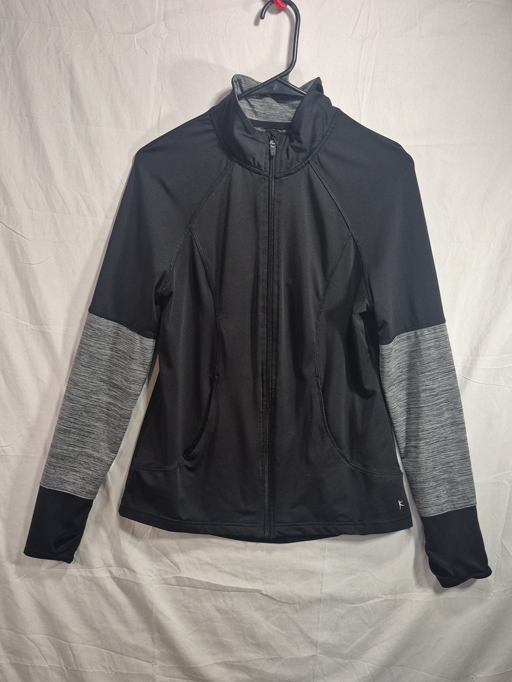 Women’s Black & Gray Full-Zip Active Jacket